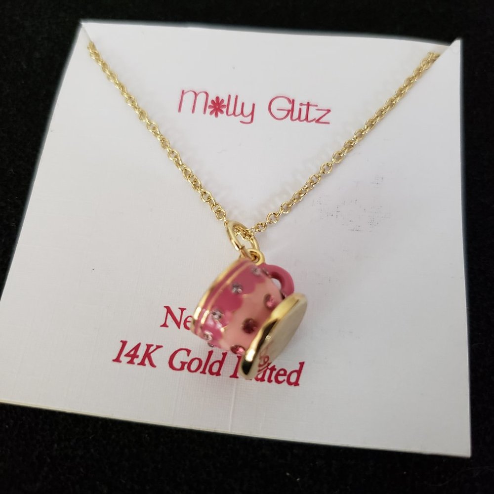 ππ Tea for Two π Molly Glitz π 14K gold plated Tea Cup - Picture 3 of 6